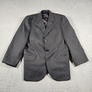 Giovan & Carlo Super‎ 120s Mens Blazer Sport Coat Suit Jacket Dark Gray